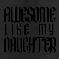 Awesome Like My Daughter Funny Dad Joke Fathers Day Cute 7 Panel Mesh Trucker Snapback Hat