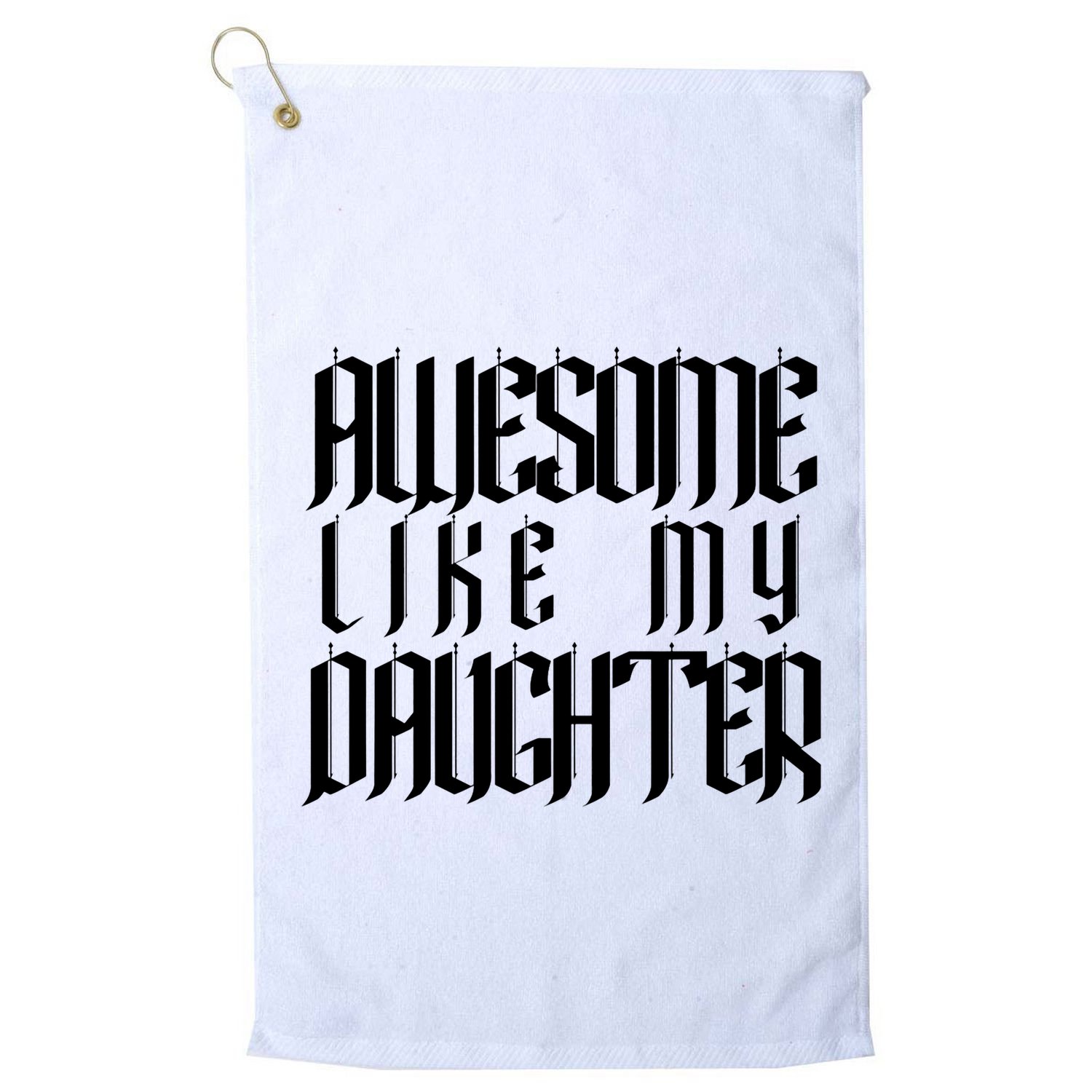 Awesome Like My Daughter Funny Dad Joke Fathers Day Cute Golf Towel