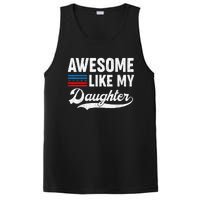 Awesome Like My Daughter Retro Dad Funny Fathers US Flag PosiCharge Competitor Tank