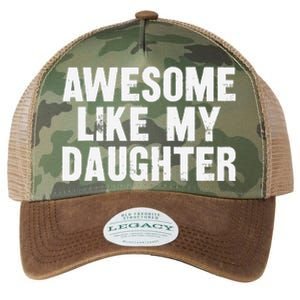 Awesome Like My Daughter Funny Dad Joke Gift Fathers Day Legacy Tie Dye Trucker Hat