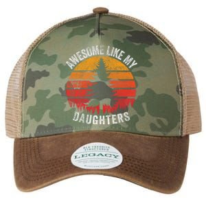 Awesome Like My Daughter Retro Sun Minimalist Pine Tree Legacy Tie Dye Trucker Hat