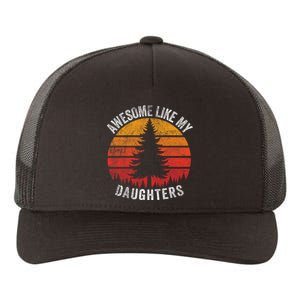 Awesome Like My Daughter Retro Sun Minimalist Pine Tree Yupoong Adult 5-Panel Trucker Hat