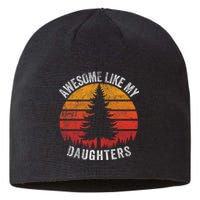 Awesome Like My Daughter Retro Sun Minimalist Pine Tree Sustainable Beanie