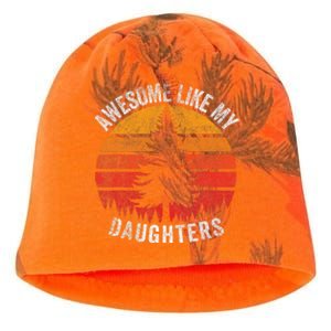 Awesome Like My Daughter Retro Sun Minimalist Pine Tree Kati - Camo Knit Beanie