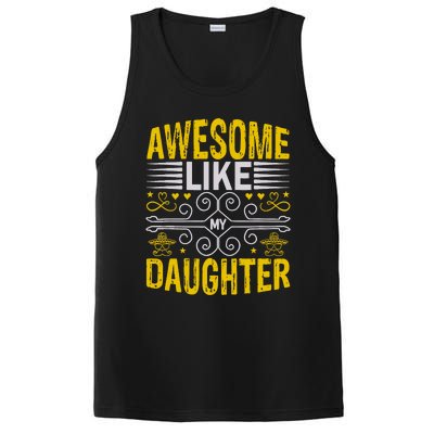 Awesome Like My Daughter Funny Fathers Day Dad PosiCharge Competitor Tank