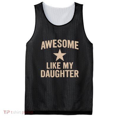 Awesome Like My Daughter - Perfect for Father's Day Mesh Reversible Basketball Jersey Tank