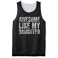 Awesome Like My Daughter Retro Men Dad Funny Fathers Mesh Reversible Basketball Jersey Tank