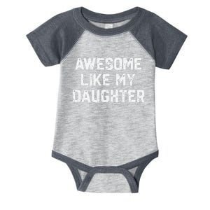 Awesome Like My Daughter Funny Fathers Day Gift Dad Infant Baby Jersey Bodysuit