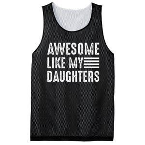 Awesome Like My Daughter Funny Fathers Day Mesh Reversible Basketball Jersey Tank