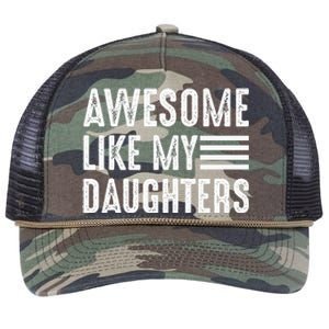 Awesome Like My Daughter Funny Fathers Day Retro Rope Trucker Hat Cap