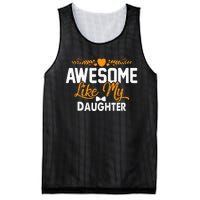 Awesome Like My Daughter Funny Father's Day Dad Joke Saying Mesh Reversible Basketball Jersey Tank