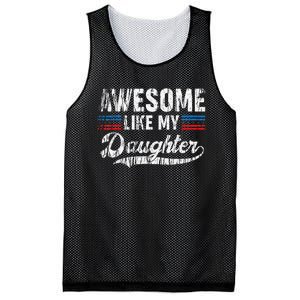 Awesome Like My Daughter Retro Dad Funny Fathers Mesh Reversible Basketball Jersey Tank