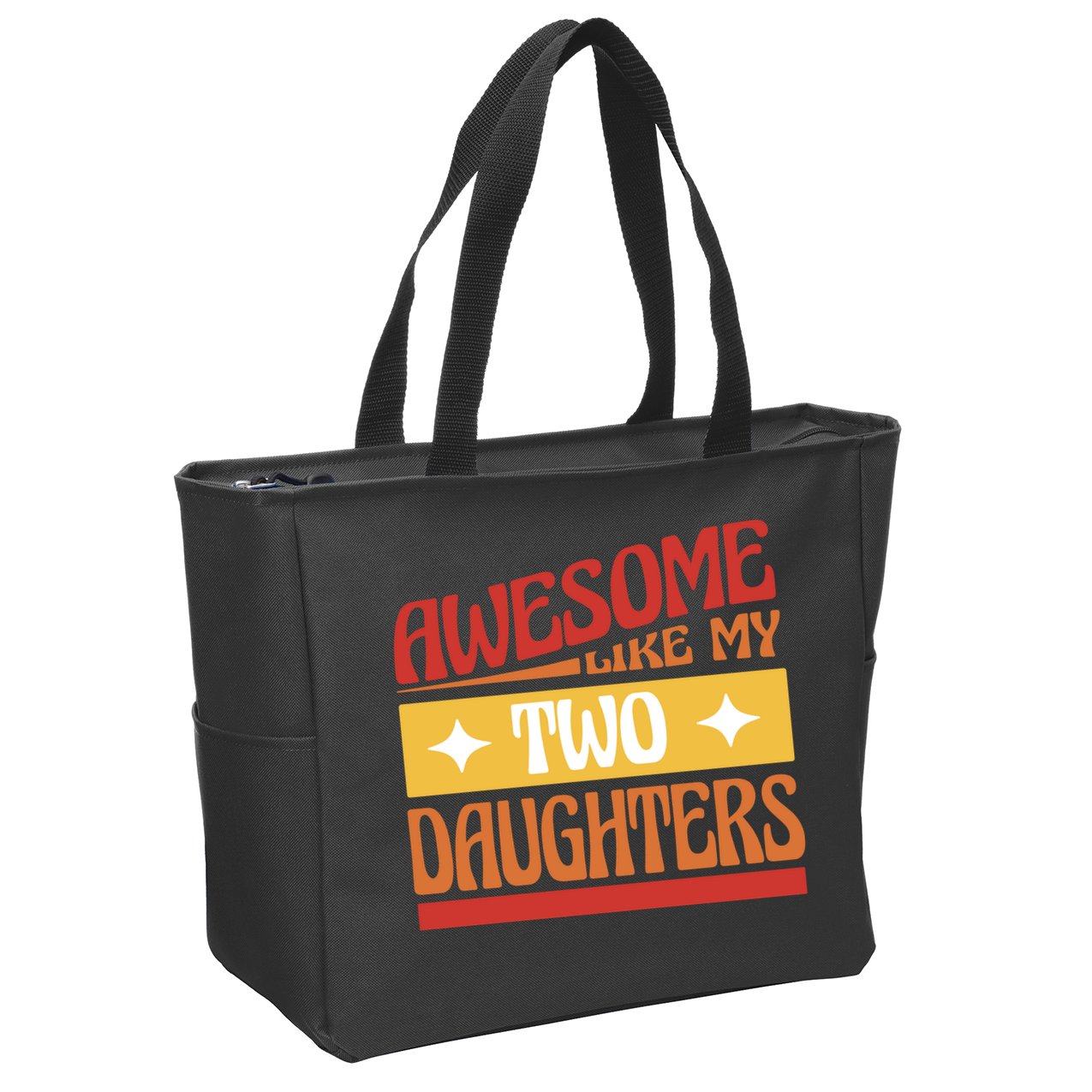 Awesome Like My Two Daughters Cute Gift Zip Tote Bag