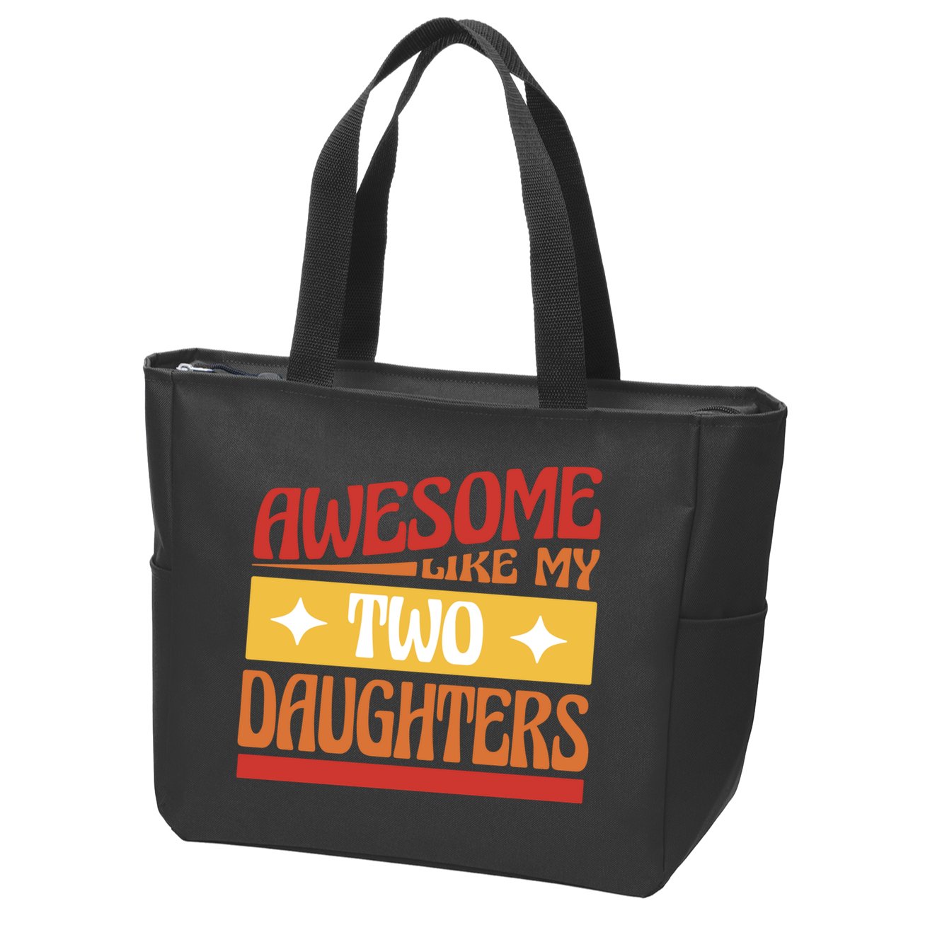 Awesome Like My Two Daughters Cute Gift Zip Tote Bag