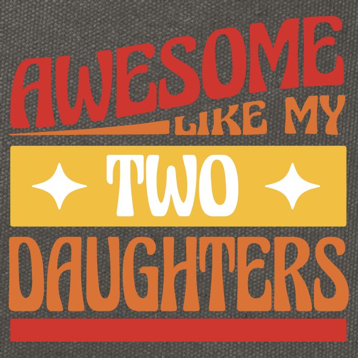 Awesome Like My Two Daughters Cute Gift Cotton Canvas Backpack