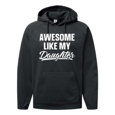 Awesome Like My Daughter Parents' Day Performance Fleece Hoodie