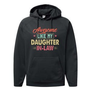 Awesome Like My Daughter In Law Family Lovers Fathers Day Performance Fleece Hoodie