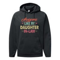 Awesome Like My Daughter In Law Family Lovers Fathers Day Performance Fleece Hoodie