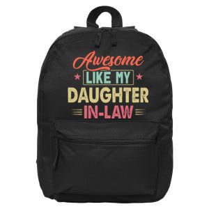 Awesome Like My Daughter In Law Family Lovers Fathers Day 16 in Basic Backpack