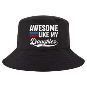 Awesome Like My Daughter Retro Dad Funny Fathers US Flag Cool Comfort Performance Bucket Hat