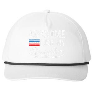 Awesome Like My Daughter Retro Dad Funny Fathers US Flag Snapback Five-Panel Rope Hat