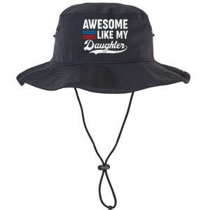 Awesome Like My Daughter Retro Dad Funny Fathers US Flag Legacy Cool Fit Booney Bucket Hat