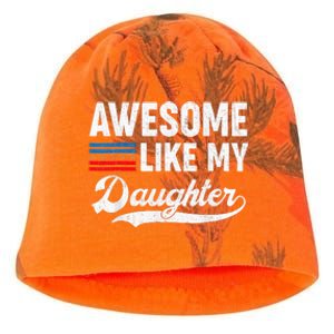 Awesome Like My Daughter Retro Dad Funny Fathers US Flag Kati - Camo Knit Beanie