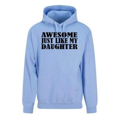 Awesome Like My Daughter Mom Dad Saying Funny Great Gift Unisex Surf Hoodie