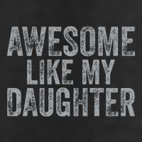 Awesome Like My Daughter Gifts Man Funny Fathers Day Dad 7 Panel Mesh Trucker Snapback Hat