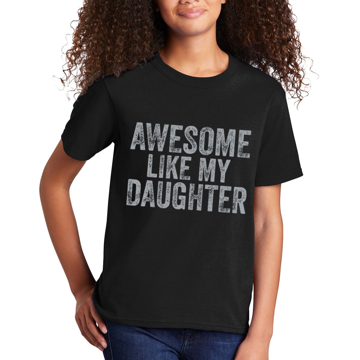 Awesome Like My Daughter Gifts Man Funny Fathers Day Dad Kids T-Shirt