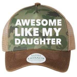 Awesome Like My Daughter For Fathers Day Birthday Christmas Legacy Tie Dye Trucker Hat