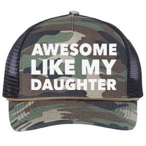 Awesome Like My Daughter For Fathers Day Birthday Christmas Retro Rope Trucker Hat Cap