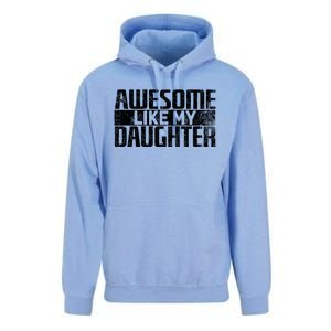 Awesome Like My Daughter Funny Fathers Day Dad Joke Cool Gift Unisex Surf Hoodie