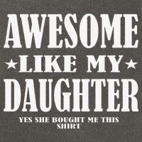 Awesome Like My Daughter Fathers Day Yes She Bought Me This Cotton Canvas Backpack