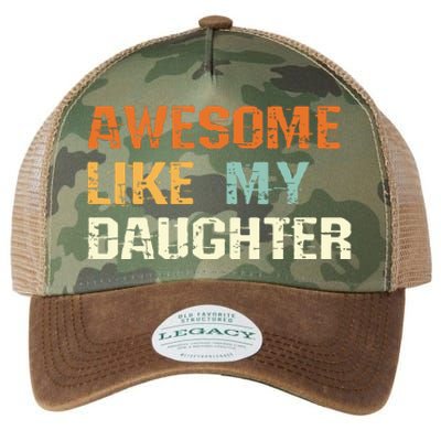 Awesome Like My Daughter Mothers Fathers Day Mom Dad Legacy Tie Dye Trucker Hat