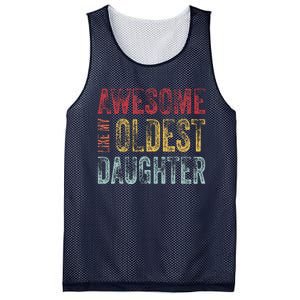 Awesome Like My Oldest Daughter Man Funny Fathers Day Dad Mesh Reversible Basketball Jersey Tank