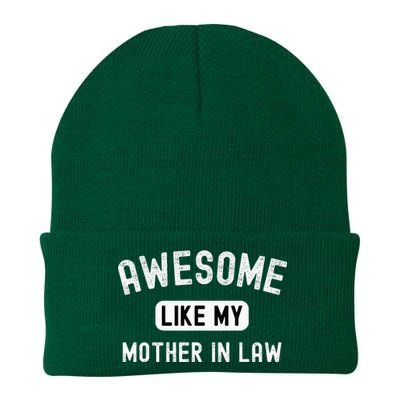 Awesome Like My Motherinlaw Funny Cute Sarcastic Relative Knit Cap Winter Beanie