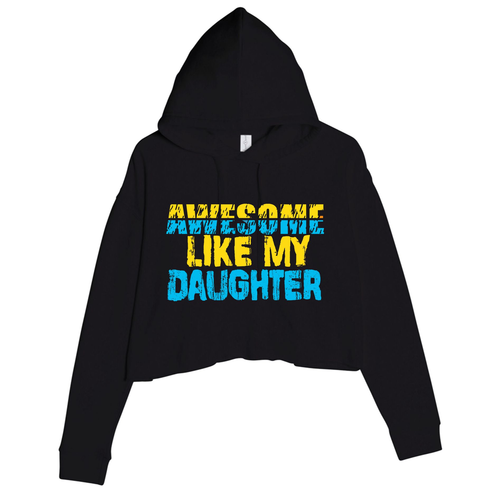 Awesome Like My Daughter Fathers Day Dad Crop Fleece Hoodie