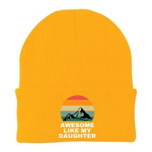 Awesome Like My Daughter Gift Funny FatherS Day Knit Cap Winter Beanie