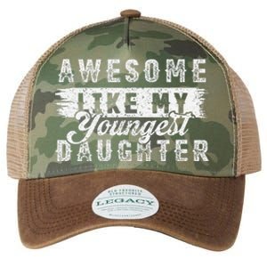 Awesome Like My Youngest Daughter Retro Funny Fathers Day Legacy Tie Dye Trucker Hat