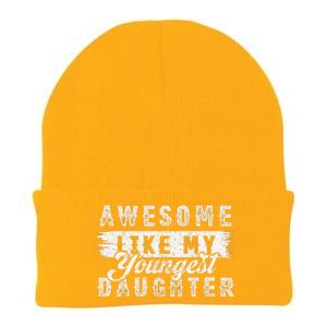 Awesome Like My Youngest Daughter Retro Funny Fathers Day Knit Cap Winter Beanie