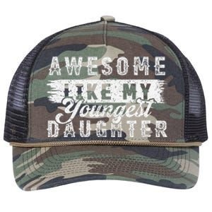 Awesome Like My Youngest Daughter Retro Funny Fathers Day Retro Rope Trucker Hat Cap