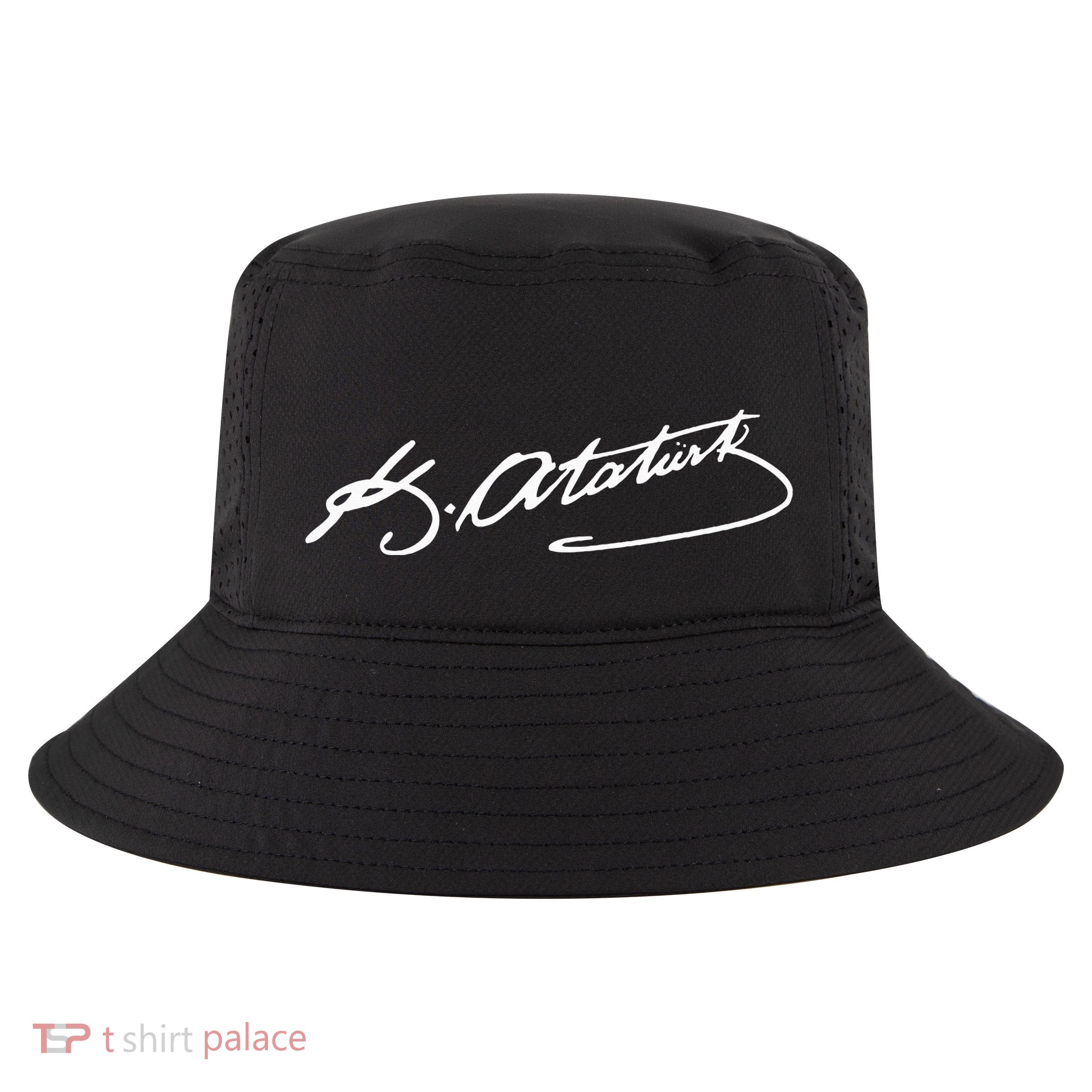 Ataturk Logo Mustafa Kemal AtatüRk Signature Imza TüRkiye Cool Comfort Performance Bucket Hat