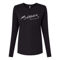 Ataturk Logo Mustafa Kemal AtatüRk Signature Imza TüRkiye Womens Cotton Relaxed Long Sleeve T-Shirt