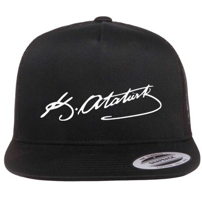 Ataturk Logo Mustafa Kemal AtatüRk Signature Imza TüRkiye Flatbill Hat