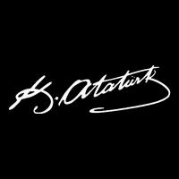 Ataturk Logo Mustafa Kemal AtatüRk Signature Imza TüRkiye Flat Bill Trucker Hat