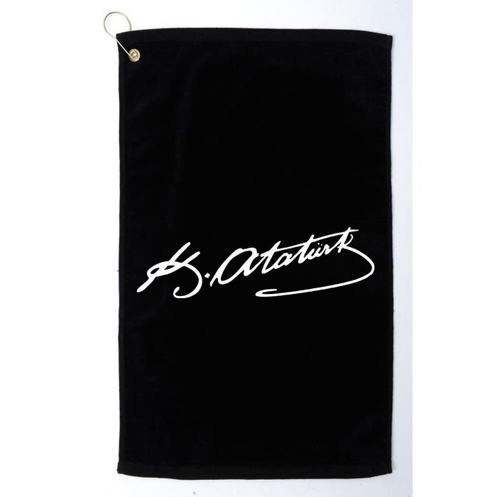 Ataturk Logo Mustafa Kemal AtatüRk Signature Imza TüRkiye Golf Towel