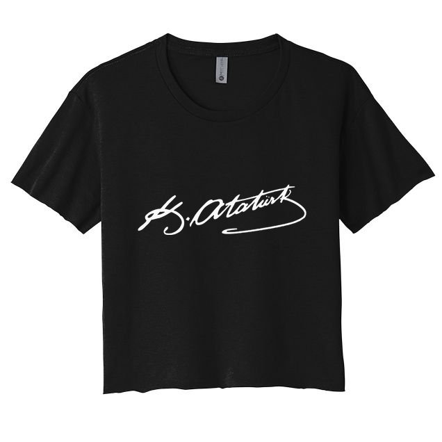 Ataturk Logo Mustafa Kemal AtatüRk Signature Imza TüRkiye Crop Top