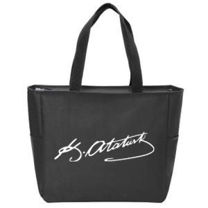 Ataturk Logo Mustafa Kemal AtatüRk Signature Imza TüRkiye Zip Tote Bag