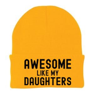 Awesome Like My Daughters Fathers Day Dad And Daughter Knit Cap Winter Beanie